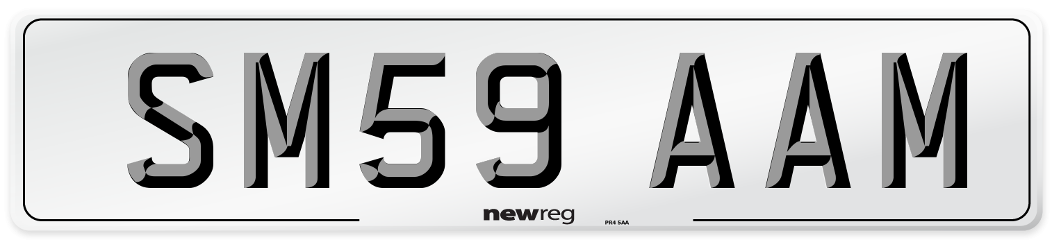 SM59 AAM Number Plate from New Reg